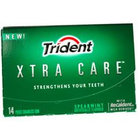 Trident Xtra Care Spearmint, 12-count Packages logo