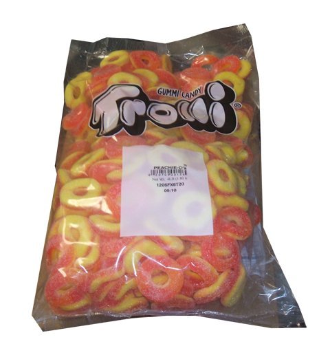 Trolli Gummy Candy Peach Flavored Peachie O’s 4 Pound Bulk Value Bag logo