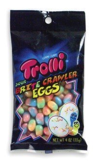 Trolli Sour Brite Crawler Eggs Gummi Candy 4oz Bag, Pack of 4 logo