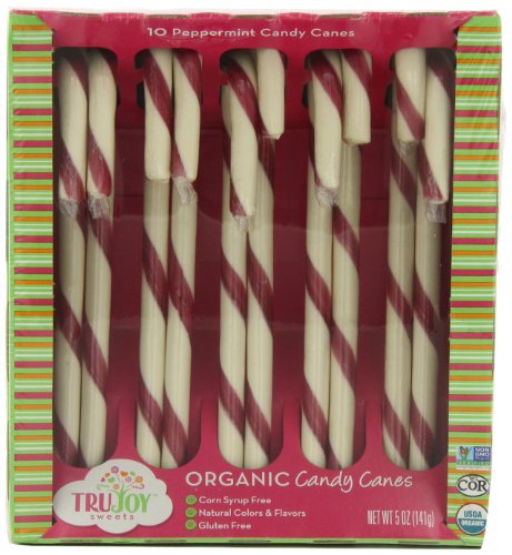 Tru Sweets Organic Candy Canes, 10-count Canes (Pack of 6) logo