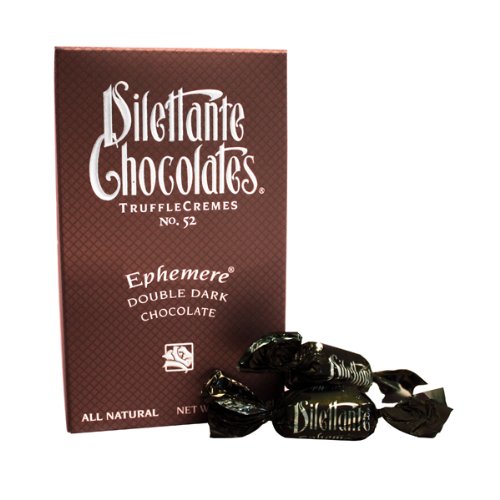 Truffle Cremes In Double Dark Chocolate – 10oz Gift Box – By Dilettante (3 Pack) logo