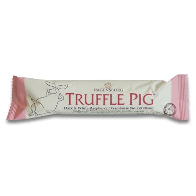 Truffle Pig Bar – White & Dark Chocolate Raspberry – 6 Pack logo