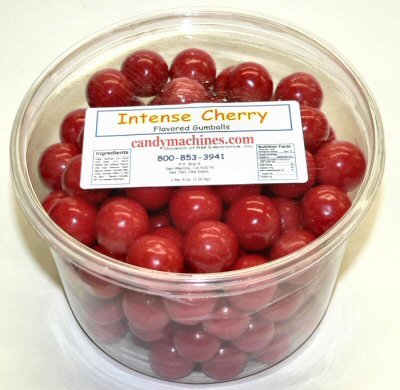 Tub Of Intense Cherry Gumballs – 4173-t logo