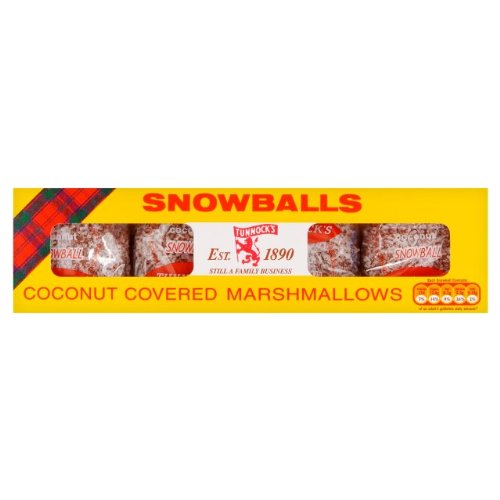Tunnock’s Snowballs – Coconut Covered Marshmallows 4 Pack 120g (4.2 Oz) logo