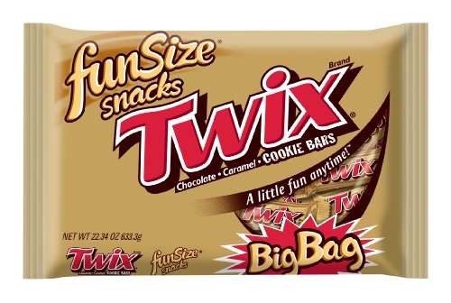 Twix Caramel Fun Size Candy, 22.34 ounce Packages (Pack of 4) logo