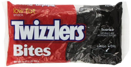 Twizzlers Bites, Black Licorice, 16 ounce Bags (Pack of 8) logo