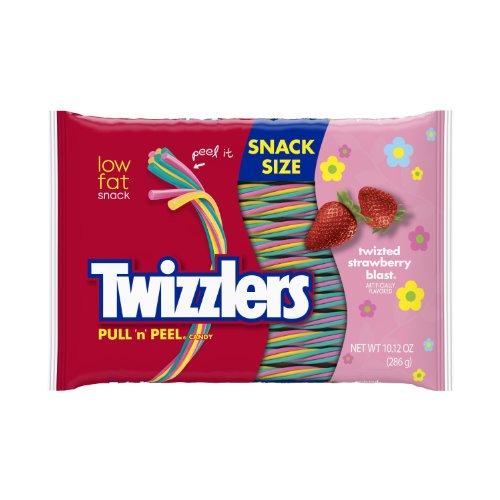 Twizzlers Easter Pull ‘n’ Peel Snack Size Candy, Twizted Strawberry Blast, 10.12 ounce Bags (Pack of 6) logo