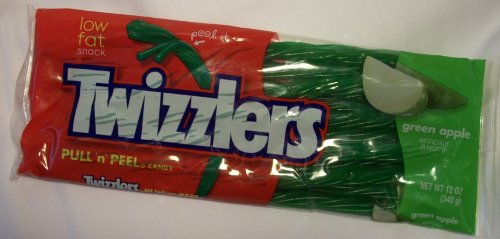 Twizzlers Green Apple Pull’n’peel Candy (3) 12 Oz Packs logo