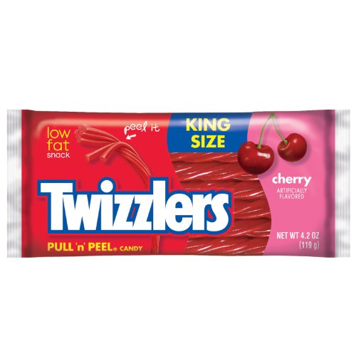 Twizzlers Pull ‘n’ Peel Candy, Cherry, 4.2 ounce Packages (Pack of 15) logo