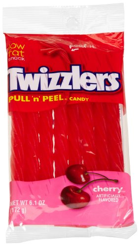 Twizzlers Pull ‘n’ Peel Candy, Cherry, 6.1 ounce Packages (Pack of 12) logo