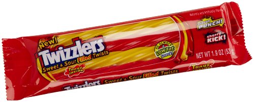 Twizzlers Sweet & Sour Filled Twists, 1.9 ounce Packages (Pack of 36) logo