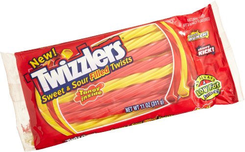 Twizzlers Sweet & Sour Filled Twists, 11 ounce Bags (Pack of 12) logo