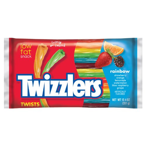 Twizzlers Twists, Rainbow, 12.4 ounce Bags (Pack of 6) logo