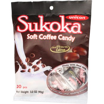 Unican Sukoka Soft Coffee Candy 3.20 Oz logo