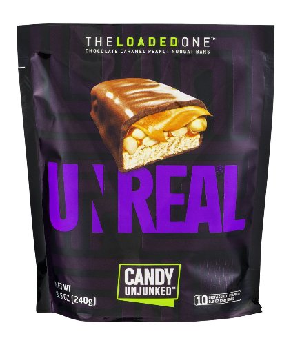 Unreal Chocolate Caramel Peanut Nougat Bars 8.5 Oz Bags(Pack of 2 Bags) logo