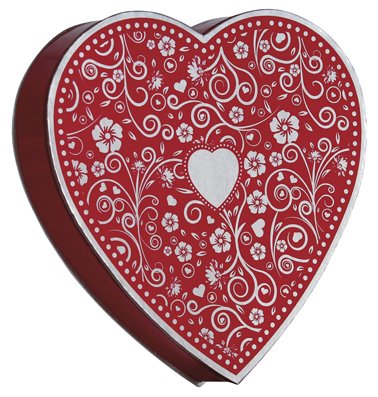 Valentine Heart 1/2 Pound Box Of Dark Cordial Cherries Sugar Free logo