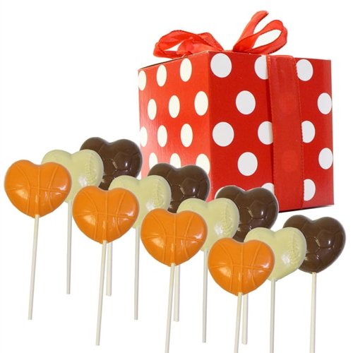 Valentine Sporty Heart Pops – Set Of 12 logo