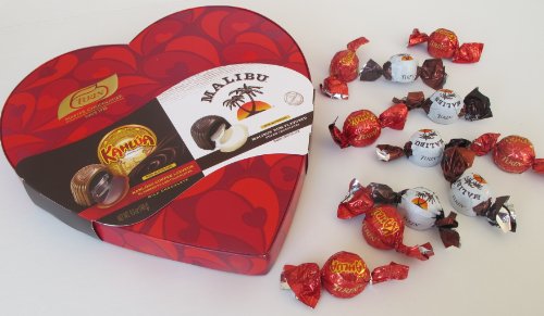 Valentines Day Chocolate Heart Shaped Box Of Kahlua Chocolate Truffles logo