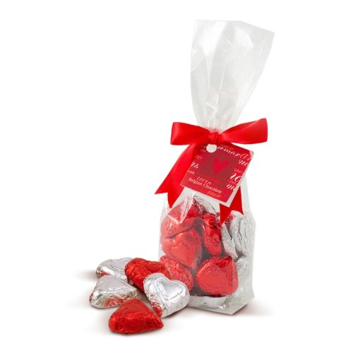 Valentine’s Day Gourmet Creamy Milk Chocolate Hearts In Gift Bag logo