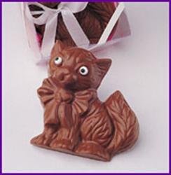 Valentine’s Day Heart Gift Alternative Cat Lovers Solid Milk Chocolate Fun Cat For Children and Adults logo