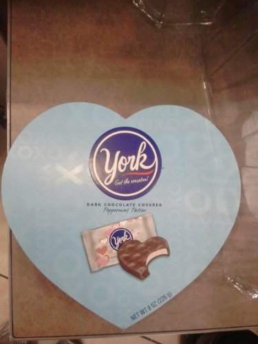 Valentines York Peppermint Pattie Heart Miniatures Heart Box, 8-ounce logo