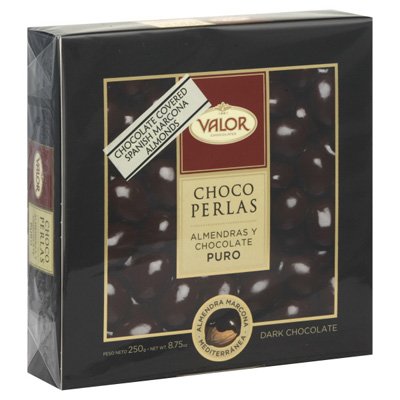 Valor Choco Perlas – Dark Chocolate Covered Marcona Almonds (8.75 Oz/250 G) logo