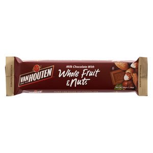 Van Houten Fruitnut Milk Chocolate 38g. (Pack of 3) logo