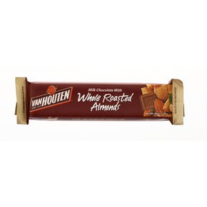 Van Houten Whole Almond Milk Chocolate 38g. (Pack of 3) logo