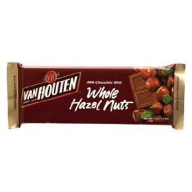 Van Houten Whole Hazelnut Milk Chocolate 72g. logo