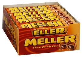 Van Melle Meller Caramel With Chocolade Case 24 Rolls logo