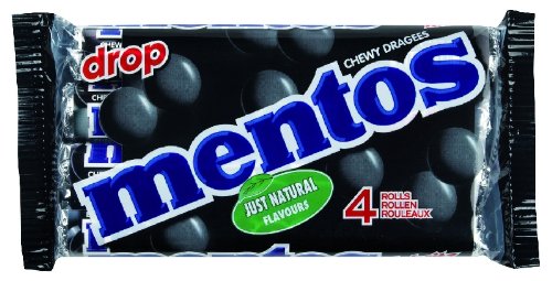 Van Melle Mentos Drop 4 Rollen (licorice Flavored Mentos 4 Rolls) 5 Pack Total 20 Rolls logo