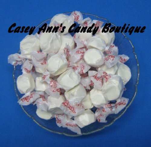 Vanilla Flavored Taffy Town Salt Water Taffy 1 Pound logo