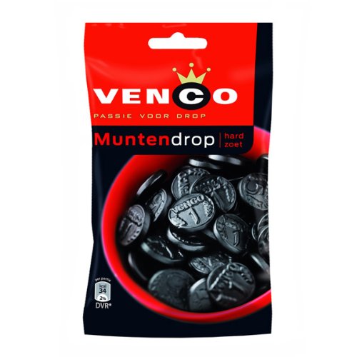 Venco Passie Voor Drop Muntendrop Hard Zoet (coin Licorice Hard Sweet) 240gram logo