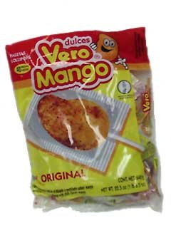 Vero Mango, Chili Covered Mango Flavored Lollipops, 40 Pieces logo