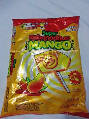 Vero Super Rebanaditas Candy Mango Flavor Lollipop (20pc On Bag) 1lb 1oz logo