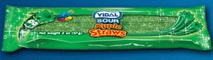 Vidal Green Sour Apple Straws 18 Units logo