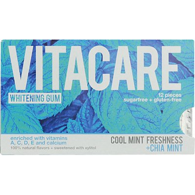 Vitacare Cool Mint Plus Whitening Gum, Chai, 12 Count (Pack of 12) logo