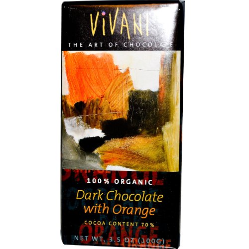 Vivani Chocolates Dark Chocolate Orange (10×3.5oz ) logo