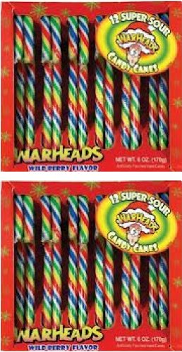 Warheads Candy Canes 12 Count – 2 Boxes logo