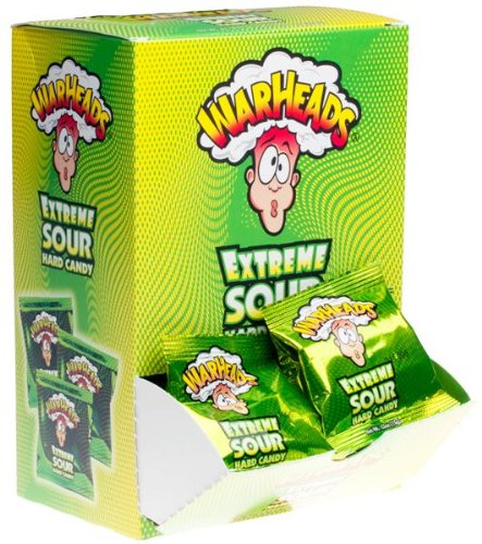 Warheads Extreme Sour Hard Candy 42ct Box (.52oz Ea Bag) logo