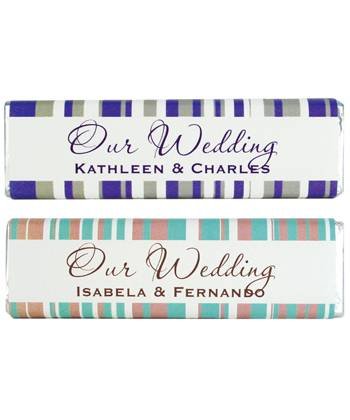 Wedding Chocolate Bar – Larren Stripe logo