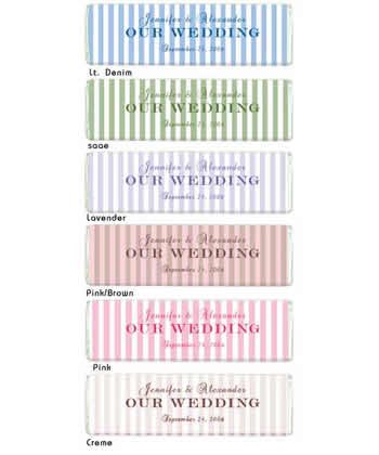 Wedding Chocolate Bar – Stripes (6 Colors Available) logo