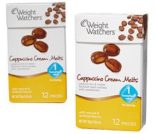 Weight Watchers Cappuccino Cream Melts Candies New Packages (2 Packages 12 Pieces Each) Total Of 24 Candies logo