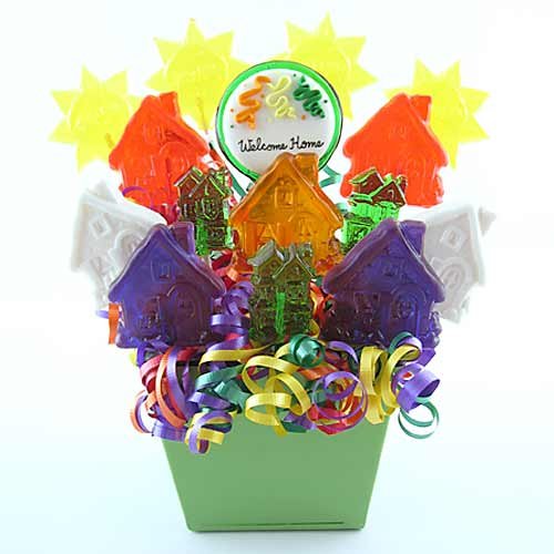 Welcome Sunshine and Home Lollipop Bouquet logo