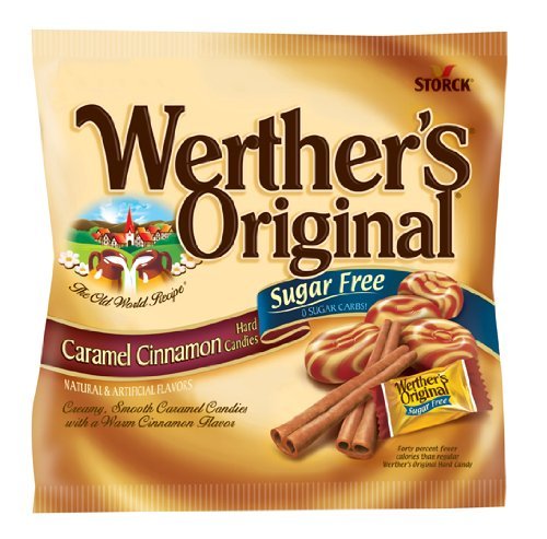 Werther’s, Original Sugar Free Caramel Cinnamon, 2.75 ounce Bags (Pack of 4) logo