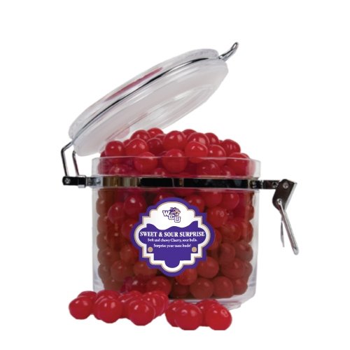 Western Carolina Sweet & Sour Cherry Surprise Round Canister ‘wcu W/head’ logo