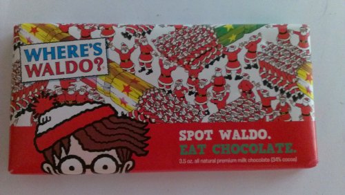 Where’s Waldo? Santa Limited Edition Chocolate Candy Bar 3.5 Oz logo