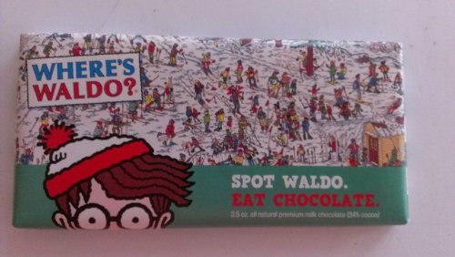 Where’s Waldo? Winter Ski Slope Limited Edition Chocolate Candy Bar 3.5 Oz logo