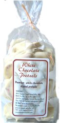 White Chocolate Covered Mini Pretzel Twist Gift Bag logo