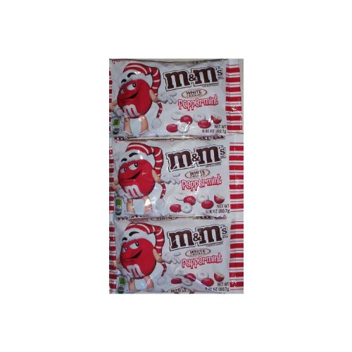 White Chocolate Peppermint M&M Candies – 3 Pk,9.9 Oz. Per Bag logo